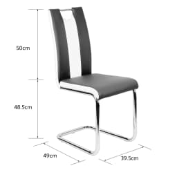 Dining Room Chairs Set of 2, Kitchen Chair, Upholstered, Artificial Leather, for Dining Room, Dining Table, Kitchen, Living Room