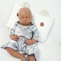 18.9Inch Full Body Silicone Reborn Baby Boy Loulou 1:1 Lifelike Silicone Bebe Washable Newborn Dolls for Kids Teaching