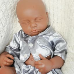 18.9Inch Full Body Silicone Reborn Baby Boy Loulou 1:1 Lifelike Silicone Bebe Washable Newborn Dolls for Kids Teaching