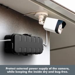 Outdoor Waterproof Box for Multi Plug Extension Lead, IP54 Weatherproof Plug Box, Electrical Box Protect Outlet, Plug