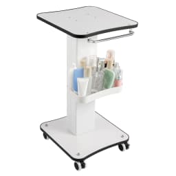 3-Tier Beauty Salon Trolley Stand Rolling Cart Trolley Holder Stand Mobile Cart Storage Tray with Storage Trays for Beauty