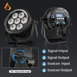 AICPOSE Waterproof LED 7x18W 6 in 1 Par Light DMX Effect Professional Stage DJ Christmas Public Color Light Outdoor Waterpro