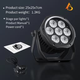 AICPOSE Waterproof LED 7x18W 6 in 1 Par Light DMX Effect Professional Stage DJ Christmas Public Color Light Outdoor Waterpro