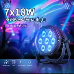 AICPOSE Waterproof LED 7x18W 6 in 1 Par Light DMX Effect Professional Stage DJ Christmas Public Color Light Outdoor Waterpro