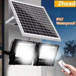 2head Led Solar Light High bright Flood Light Waterproof Outdoor Garden wall lamp with Aluminum solar panel For garden wall lamp