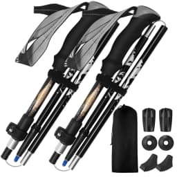 110-125 Cm Trekking Poles EVA Handles Foldable Adjustable Aluminum Alloy High Density Nordic Walking Poles 1 Pair