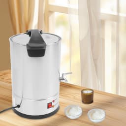 8/12/15L Wax Melter 1800W Stainless Steel Electric Wax Melting Furnace Wax Insulated Pot with Spout Temperature Control for Soy Candle Making Supplies