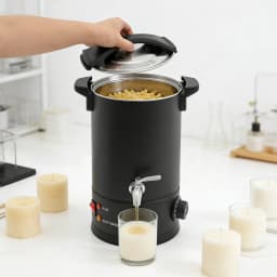 8/12/15L Wax Melter 1800W Stainless Steel Electric Wax Melting Furnace Wax Insulated Pot with Spout Temperature Control for Soy Candle Making Supplies