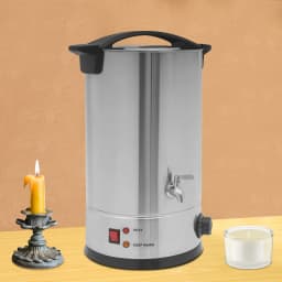 8/12/15L Wax Melter 1800W Stainless Steel Electric Wax Melting Furnace Wax Insulated Pot with Spout Temperature Control for Soy Candle Making Supplies