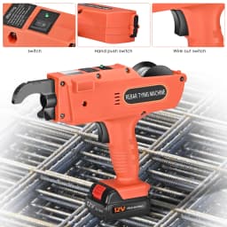 8-34MM Steel Bar Tying Machine, Automatic Steel Bar Tying Tool 4500mAh Handheld Steel Bar Tying Machine With 2 Batteries