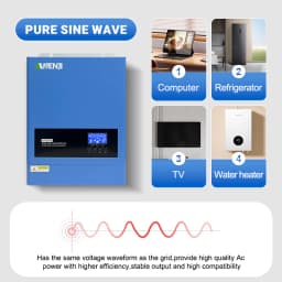 ANENJI 6.2KW Hybrid Solar Inverter 230V 48V Pure Sine Off Grid On Grid Inversor Dual Outputs 120A MPPT Solar Charge Controller With WIFI For PV Solar Panels
