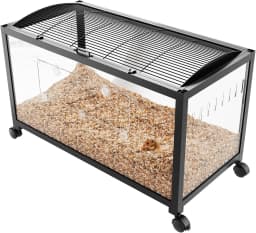 Plastic Metal Mouse Cage With Wheels Small Animal Habitat Large For Dwarf Syrian Hamster House, Guinea Pig