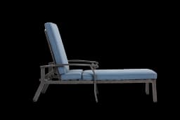 Lounge Patio Chair with Cushion, Adjustable Reclining Rust-Resistant Aluminum Poolside Chaise Lounge Furniture, Waterproof(1pc)