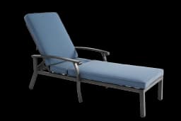 Lounge Patio Chair with Cushion, Adjustable Reclining Rust-Resistant Aluminum Poolside Chaise Lounge Furniture, Waterproof(1pc)