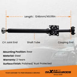 1246 Mm Petrol Rear Propshaft Driveshaft for Audi Q7 2006-on MODLES 7L0521102D 7L6521102G
