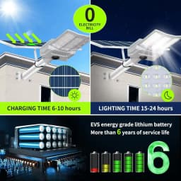 8000W Solar Street Lights Outdoor Commercial Parking Lot Light Dusk to Dawn Solar Security Flood Lights Solar Lamp for Yard Road
