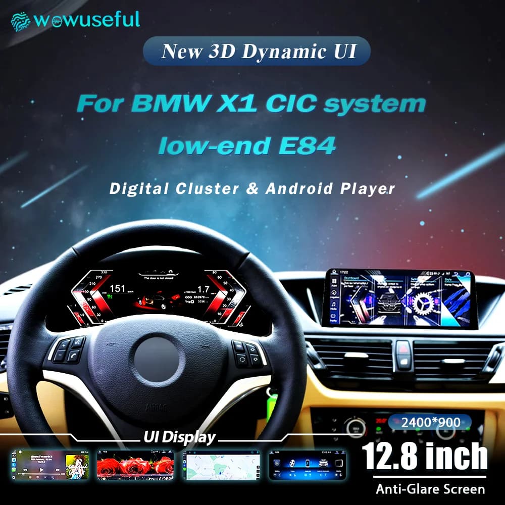 HD LCD Climate Air Conditioning Panel for BMW X1 low E84 2012-2015 Years Stereo Radio Android 13.0 Player