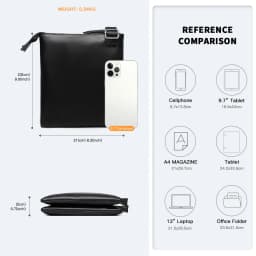 Miss Lulu WOMEN'S Shoulder Bag-Medium Mobile Phone bag with Adjustable Strap & Multiple Compartments, Black