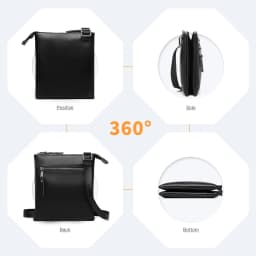 Miss Lulu WOMEN'S Shoulder Bag-Medium Mobile Phone bag with Adjustable Strap & Multiple Compartments, Black