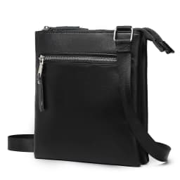 Miss Lulu WOMEN'S Shoulder Bag-Medium Mobile Phone bag with Adjustable Strap & Multiple Compartments, Black