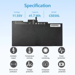 Oyomba CS03XL TA03XL Laptop Battery for HP EliteBook 745 755 840 850 G3 G4 848 G3 ZBook 15u G3 G4 mt42 mt43 T7B32AA HSTNN-I33C-4