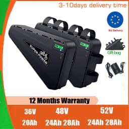 Original Ebike Battery 52V 48V Triangle Lithium Battery Hard Case Pack For 350W 500W 750W 1000W 1500W 2000W 3000W