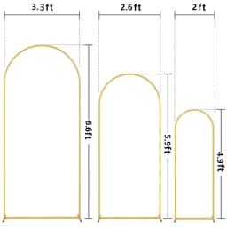 Golden Metal Arch Backdrop Stand Arch Frame for Birthday Party Ceremony Outdoor Indoor Celebration Decoration Wedding Arch Decor