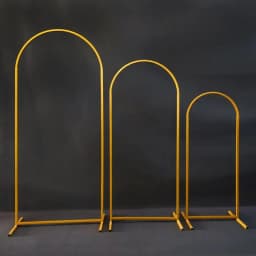 Golden Metal Arch Backdrop Stand Arch Frame for Birthday Party Ceremony Outdoor Indoor Celebration Decoration Wedding Arch Decor