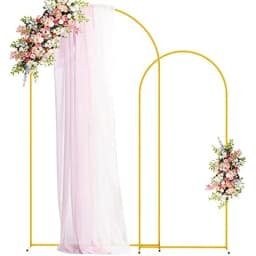 Golden Metal Arch Backdrop Stand Arch Frame for Birthday Party Ceremony Outdoor Indoor Celebration Decoration Wedding Arch Decor