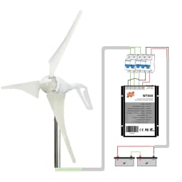400W 12V 24V Horizontal Wind Turbine Generator Wind Turbine Generator With LED Indicator Controller Small Mini Windmill Turbine