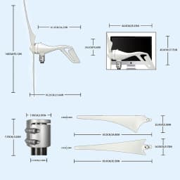 400W 12V 24V Horizontal Wind Turbine Generator Wind Turbine Generator With LED Indicator Controller Small Mini Windmill Turbine