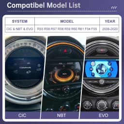 Wireless CarPlay for Mini R55 R56 R57 R58 R59 R60 R61 F54 F55 Clubman Countryman Hardtop John Cooper WorksAndroid Auto Car Play