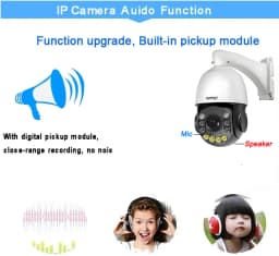 Max.512G Metal Laser Infrared Full Color Auto Tracking Cruise CamHi 8MP 4K 54X Optical Zoom Audio Speed PTZ Dome 2.4Ghz 5.0Ghz Rj45 WIFI IP Camera