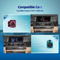 BONROAD Multimedia Touch Screen CarPlay Android Auto GPS Navigation For BMW 5 Series F10 F11 Bluetooth Airplay MirrorLink Stereo
