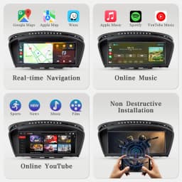 AUTOTOP 8.8“ CarPlay Android Auto Car Linux Multimedia Screen For BMW 5/3 Series E60/E61/E62/E63/E90/E91/E92/E93/M3 CCC CIC GPS
