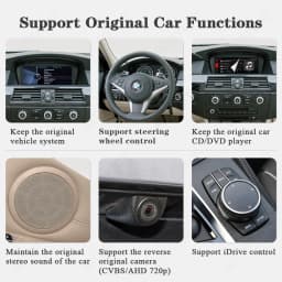 AUTOTOP 8.8“ CarPlay Android Auto Car Linux Multimedia Screen For BMW 5/3 Series E60/E61/E62/E63/E90/E91/E92/E93/M3 CCC CIC GPS