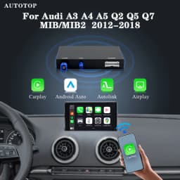 AUTOTOP Wireless Carplay Android Auto Retrofit Kit For A3 2014-2018 A4 A5 B9 Q2 Q5 Q7 2017-2018 AirPlay MirrorLink Bluetooth GPS
