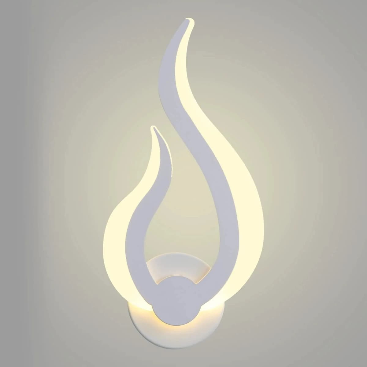 Modern LED Wall Light, Flame Shape Wall Lamp,3000K Warm White Indoor Lighting,Living Room Bedroom Bedside Sconce Wall Light