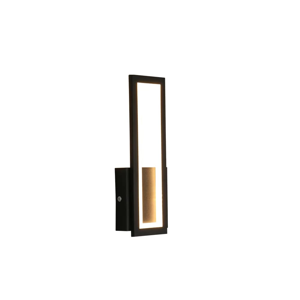 16 W Modern Acrylic Wall Lamp,Indoor LED Wall Light,Black Interior Wall Light for Corridor, Stairs,Warm White 3000K