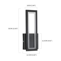 16 W Modern Acrylic Wall Lamp,Indoor LED Wall Light,Black Interior Wall Light for Corridor, Stairs,Warm White 3000K
