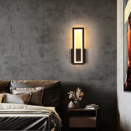 16 W Modern Acrylic Wall Lamp,Indoor LED Wall Light,Black Interior Wall Light for Corridor, Stairs,Warm White 3000K