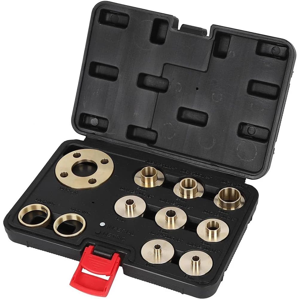 11pcs 10-30mm Brass Router Template Bushing Guide Set Woodworking Tool Fit Any Router Sub-base Porter Style of Electric Cable