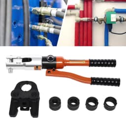 Professional Crimping Pliers 10 Ton Hydraulic PressIing Tool Portable 360° Press Tool Set with TH Molds/U Molds/ V Molds/M Molds