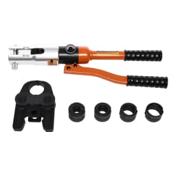 Professional Crimping Pliers 10 Ton Hydraulic PressIing Tool Portable 360° Press Tool Set with TH Molds/U Molds/ V Molds/M Molds