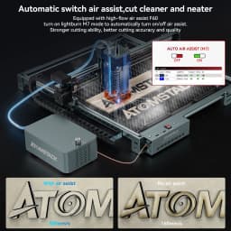 AtomStack A40 Pro V2 Laser Engraver 40W Professional Grade Laser Engraving and Cutting Machine Linear Slide Rail for Thick Wood