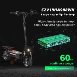 BOYUEDA Q7Pro EScooters Dual Motor 52V 19Ah Battery Hydraulic Oil Brake Electric Scooter Widen 10" Anti-slip Tire Scooters Electric Suitable For Daily Travel And Commuting E-Scooter