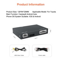 Bonroad Wireless Carplay Android Auto Decoder For TOYOTA Touch2 Entune2.0 Highlander Tundra Sienna Prius Yaris Camry CHR Module