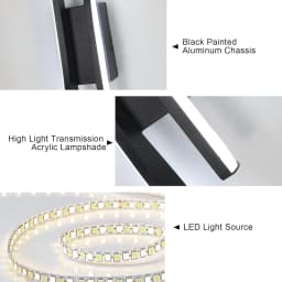 LED Interior Wall Sconce,24W Linear Wall Lamps 3000K Warm Light,White Modern Wall Light for Living Room