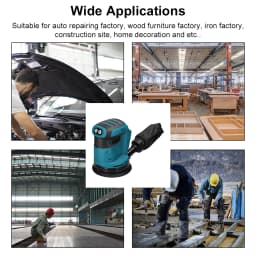 125mm Cordless Orbital Sander Wood Grinder Car Polisher Metal Waxing Polishing Grinding Sanding Machine for 18V Makita Battery