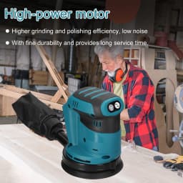 125mm Cordless Orbital Sander Wood Grinder Car Polisher Metal Waxing Polishing Grinding Sanding Machine for 18V Makita Battery